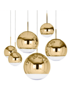 Lámpara KARIM, colgante, cristal, dorado - transparente, 40 cms de diámetro 2