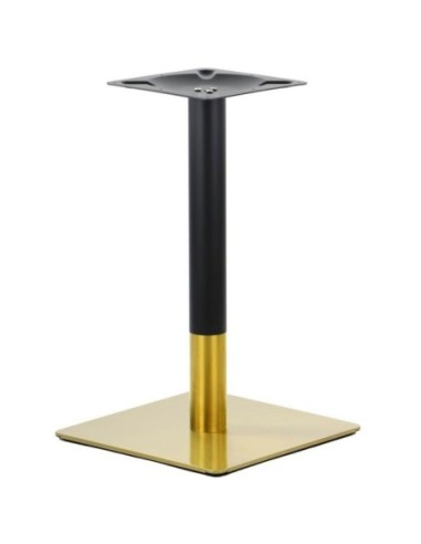 Base de mesa VERSALLES NEW 72 CUDO, dorada y negra, 45 x 45 cms, altura 72 cms
