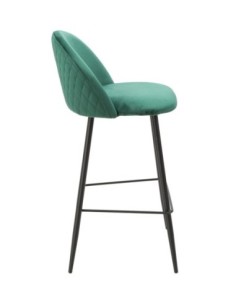 Taburete MAGDA NEW, metal, tapizado velvet verde 2