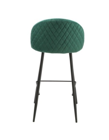 Taburete MAGDA NEW, metal, tapizado velvet verde