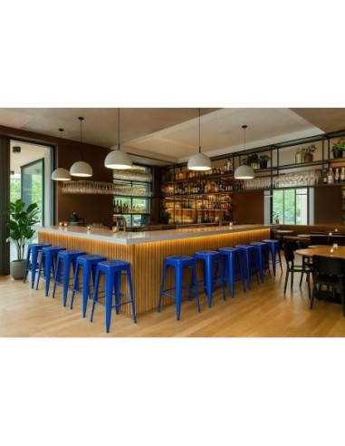 Taburete TOL EK LIMITED, acero, azul