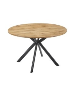 Mesa OLITE 120R, metal, madera, 120 cms de diámetro