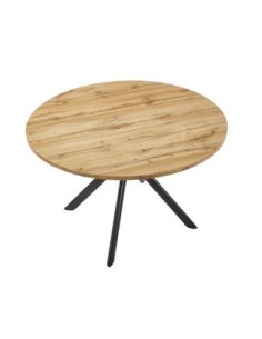 Mesa OLITE 120R, metal, madera, 120 cms de diámetro 2