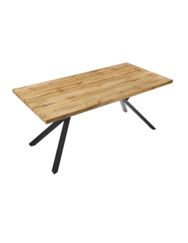 Mesa OLITE 180RT, metal, madera, 180 x 90 cms