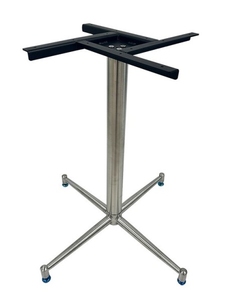 Base de mesa PAUDY, acero inoxidable, base de 63 x 63 cms, altura 72 cms