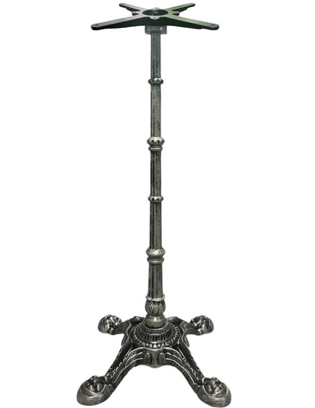 Base de mesa LIVRY 110, alta, fundición, 4 pies, acabado vintage, altura 110 cms