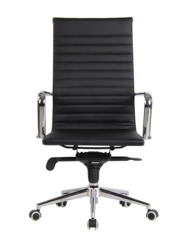 Sillón de oficina ROTERDAM, alto, similpiel negro