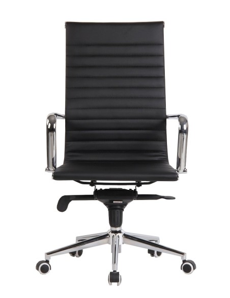 Sillón de oficina ROTERDAM, alto, similpiel negro