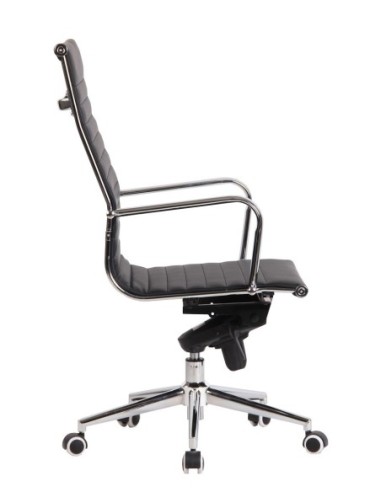 Sillón de oficina ROTERDAM, alto, similpiel negro