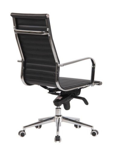 Sillón de oficina ROTERDAM, alto, similpiel negro