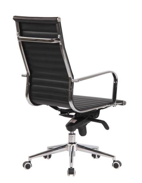 Sillón de oficina ROTERDAM, alto, similpiel negro