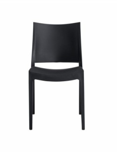 Silla CAPRI, apilable, tratamiento anti UV, polipropileno antracita 2