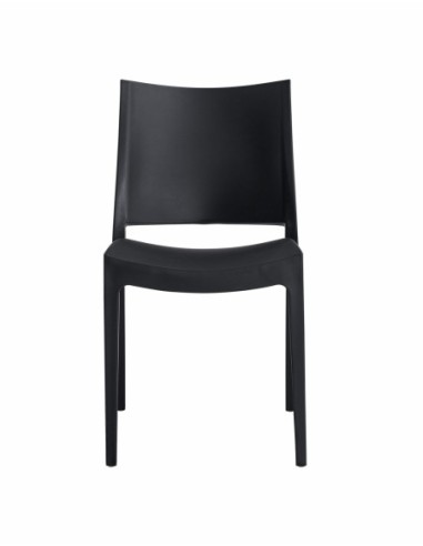 Silla CAPRI, apilable, tratamiento anti UV, polipropileno antracita