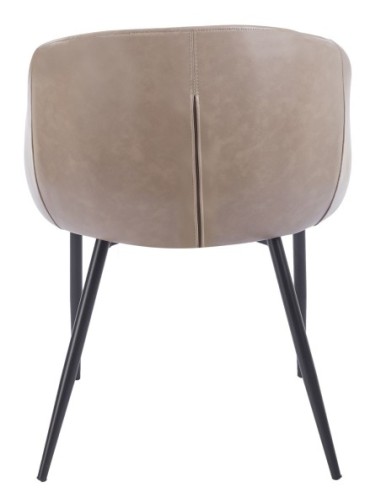 Sillón PELAYO, metal, similpiel vintage gris