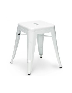 Taburete TOL EK LIMITED 46, bajo, acero, blanco