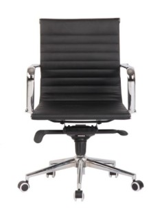 Sillón de oficina ROTERDAM, giratorio, similpiel negra