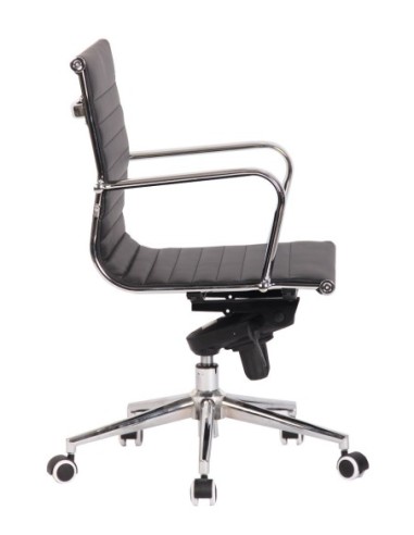 Sillón de oficina ROTERDAM, giratorio, similpiel negra