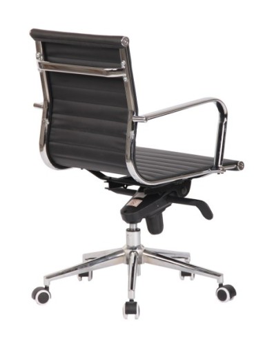 Sillón de oficina ROTERDAM, giratorio, similpiel negra