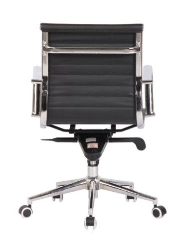 Sillón de oficina ROTERDAM, giratorio, similpiel negra