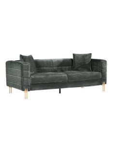 Sofá LARIOS, 3 plazas, tejido corduroy gris