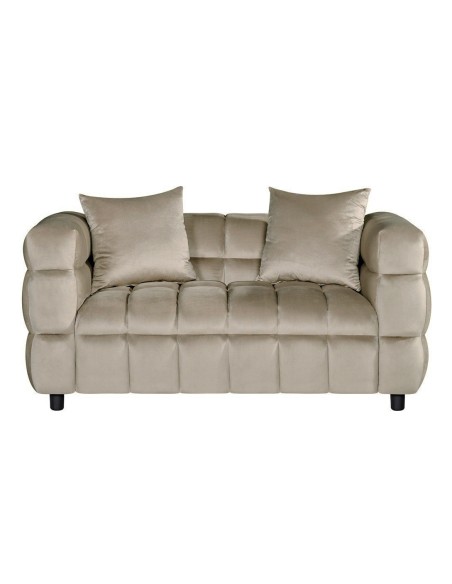 Sofá LORING, 2 plazas, tejido velvet gris claro 25