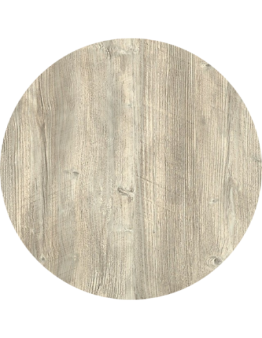 Tablero de mesa Werzalit-SM, PONDEROSA BLANCO 178, 70 cms de diámetro*.