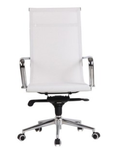 Sillón de oficina ZURICH, alto, malla blanca 2