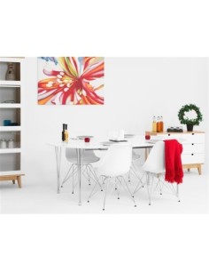 Silla BELLA (SU), cromada, carcasa y cojín blanco 2