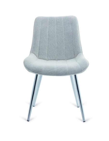 SILLA MOD. ALTAMIRA PATA CROMADA BEIGE MARFIL