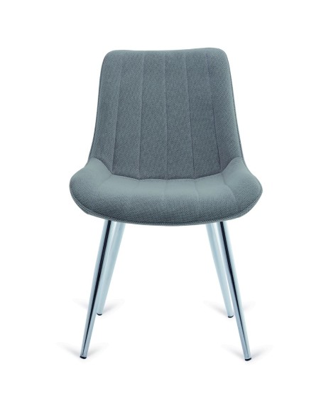 SILLA MOD. ALTAMIRA GRIS PATA CROMADA