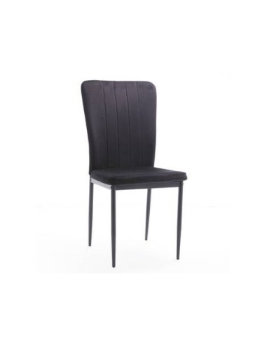 SILLA COMEDOR MOD. CANGAS VELVET NEGRO