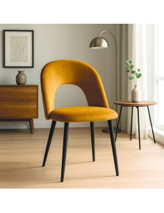 SILLA COMEDOR MOD. NUEVA TERUEL VELVET DORADO