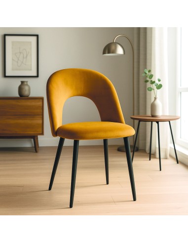 SILLA COMEDOR MOD. NUEVA TERUEL VELVET DORADO