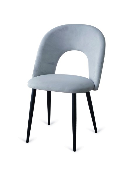 SILLA COMEDOR MOD. NUEVA TERUEL VELVET GRIS