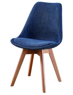 SILLA COMEDOR MOD. SUPER DERECK TELA AZUL MARINO