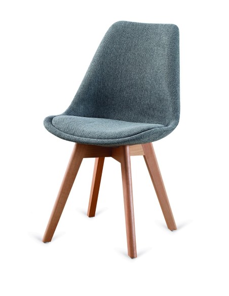 SILLA COMEDOR MOD. SUPER DERECK TELA GRIS