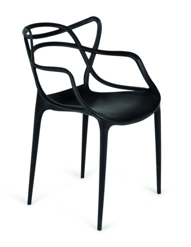 SILLA MOD. CONCHA COLOR ASIENTO NEGRO