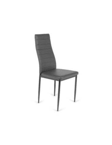 SILLA MOD. OVIEDO ASIENTO GRIS PATA GRIS