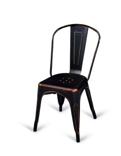 SILLA MOD. TOLIX VINTAGE  NEGRO ENVEJECIDO