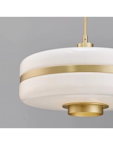 Lámpara LYRA, colgante, metal, cristal blanco