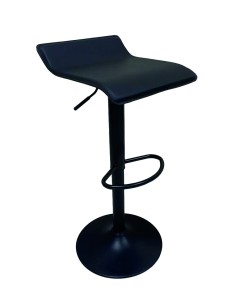 TABURETE MOD. DALÍ NEGRO CON PEANA NEGRA