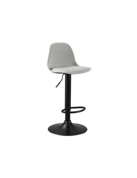 TABURETE MOD. PICASO COLOR GRIS CON PIE NEGRO