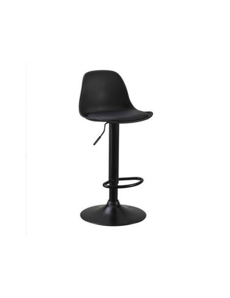TABURETE MOD. PICASO COLOR NEGRO CON PIE NEGRO