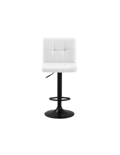 TABURETE MOD. SPAZIO COLOR BLANCO Y  BASE NEGRO MATE