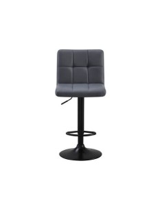 TABURETE MOD. SPAZIO COLOR GRIS OSCURO Y  BASE NEGRO MATE