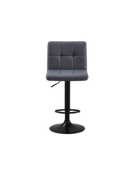 TABURETE MOD. SPAZIO COLOR GRIS OSCURO Y  BASE NEGRO MATE