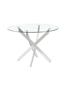 MESA COMEDOR MOD. NESY REDONDA PATA CROMO