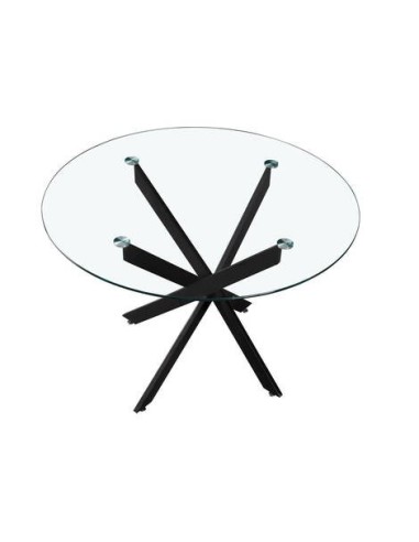 MESA COMEDOR MOD. NESY REDONDA PATA NEGRA