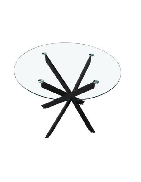 MESA COMEDOR MOD. NESY REDONDA PATA NEGRA