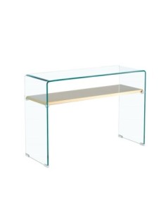Consola POITIERS, estante, cristal,  110 x 40 cms